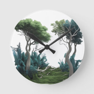 Mystic Forest Path – Nature Inspired Artistic Wall Round Clock