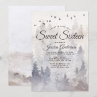 Mystic Forest Sweet Sixteen Invitation