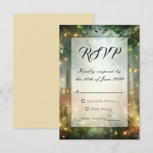 Mystic Forrest Meadow Magic  RSVP Card