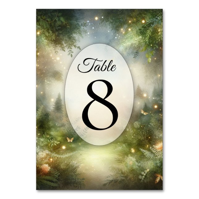 Mystic Forrest Meadow Magic Table Number (Front)