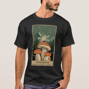 Mystic Frog Mushrooms Moon Tarot Card Aesthetic T-Shirt
