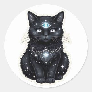 Mystic Galaxy Cat Sticker