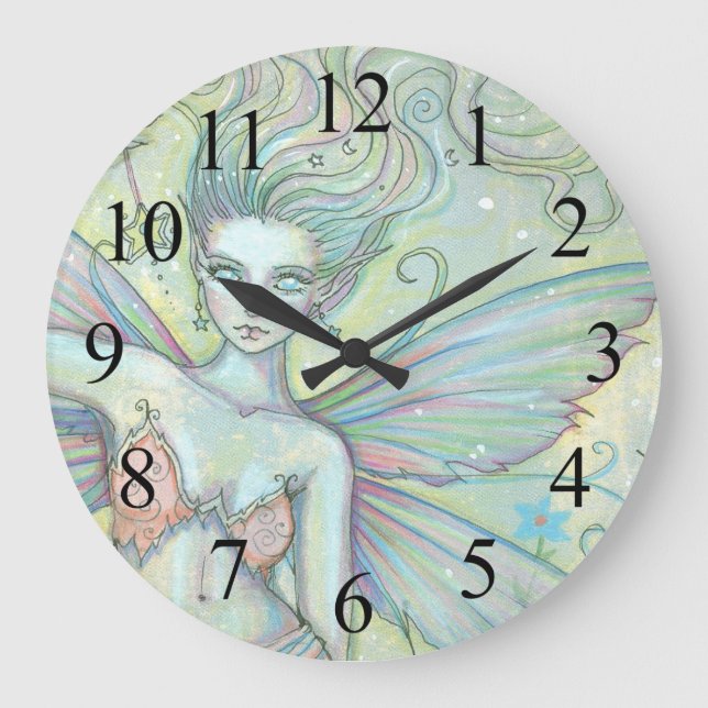 Mystic Garden Fairy Fantasy Art Clock (Front)