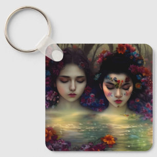 Mystic Garden: Floral Dreams Key Ring