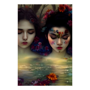Mystic Garden:  Floral Dreams  Poster