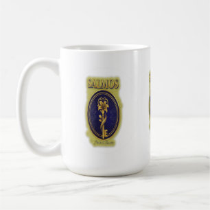 Mystic Golden Key & Bloom: Elegant Logo Design Cof Coffee Mug