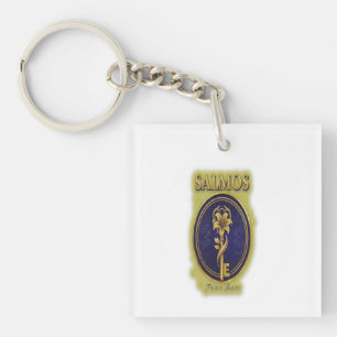Mystic Golden Key & Bloom: Elegant Logo Design Key Key Ring