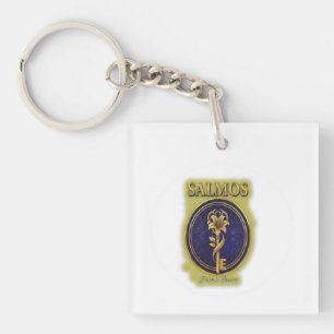 Mystic Golden Key & Bloom: Elegant Logo Design Key Ring