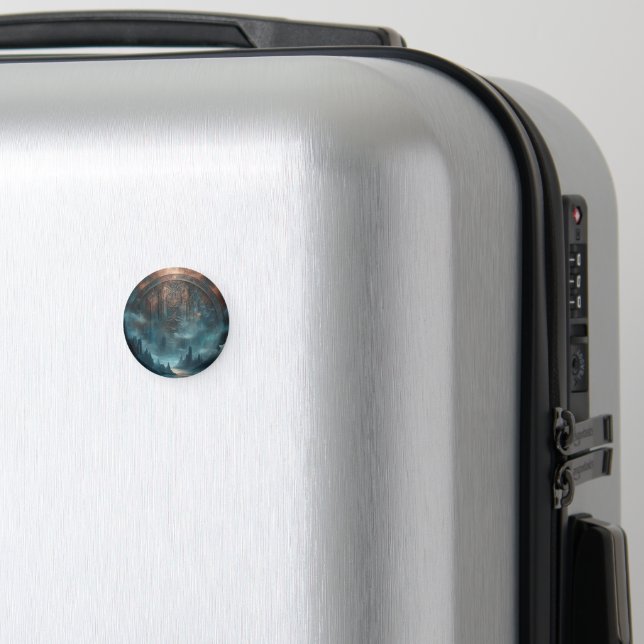 Mystic Gothic  Art - Blue Copper Patina Magnet (In Situ (Luggage))