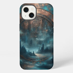 Mystic Gothic Steampunk - Blue Copper Patina iPhone 13 Case