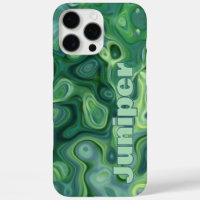 Mystic Green Abstract Swirls