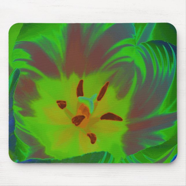 Mystic Green Tulip Mousepad (Front)