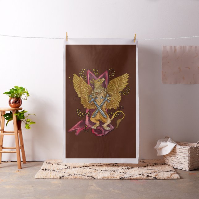 Mystic Gryphon with swords Fabric (In Situ)
