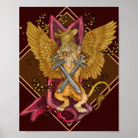Mystic Gryphon with swords