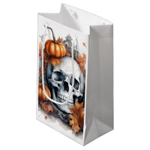 Mystic Halloween Gothic Skull Art - Enchanting  Small Gift Bag