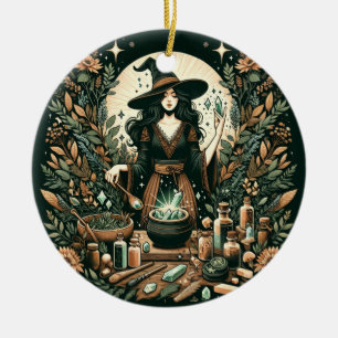 Mystic Herbalist: The Art of Witchcraft and Healin Ceramic Tree Decoration