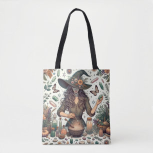 Mystic Herbalist: The Art of Witchcraft and Healin Tote Bag