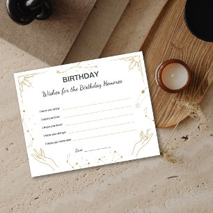 Mystic Horoscope Moon Birthday Guest Wishes Card