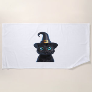 Mystic Kitty – Halloween Cat Classic T-Shirt Beach Towel