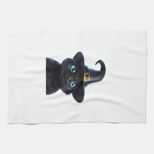 Mystic Kitty  Halloween Cat Classic T-Shirt Tea Towel