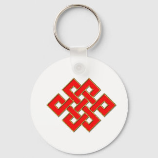 Mystic Knot - Red & Gold 1 Key Ring