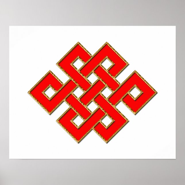 Mystic Knot - Red & Gold 1 Poster (Front)