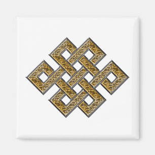 Mystic Knot - Silver & Gold 2 Magnet