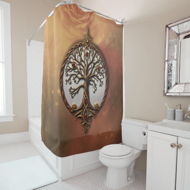 Mystic Life of Tree Shower Curtain (In Situ)