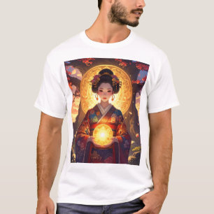 Mystic Light – Kimono Grace and Celestial Power T-Shirt