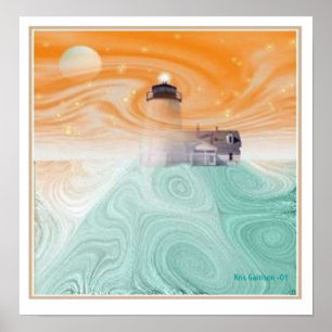 Mystic Lighthouse Poster