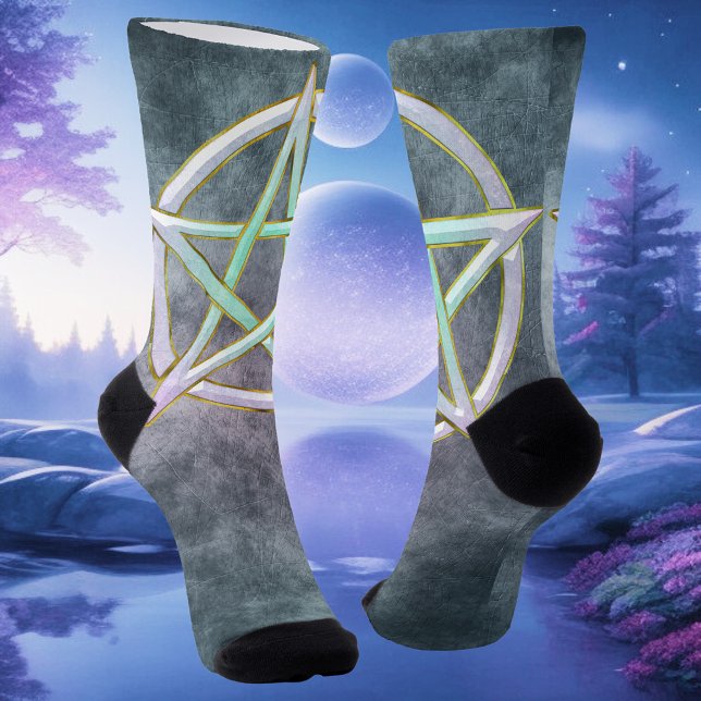 Mystic Lustre: Opal Pentagram Socks (Creator Uploaded)