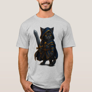 Mystic Mage Cat – Fantasy Wizard Cloak T-Shirt