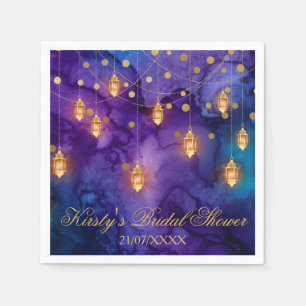 Mystic Marrakesh Nights Laterns Bridal Shower Napkin