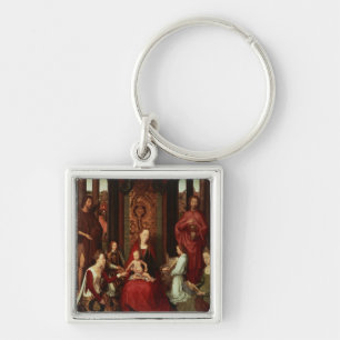 Mystic Marriage of St. Catherine and Other Saints Key Ring