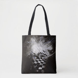 Mystic mask with time spirals tote bag