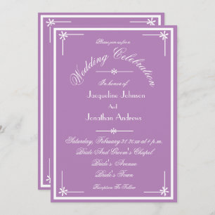 Mystic Mauve All In One RSVP Email Website Wedding Invitation