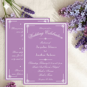 Mystic Mauve All In One RSVP Email Website Wedding Invitation