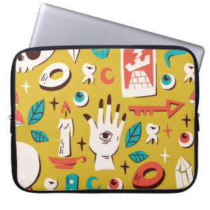 Mystic Melange: Occult Seamless Elements Laptop Sleeve