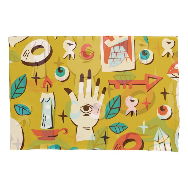 Mystic Melange: Occult Seamless Elements Pillowcase (Front)