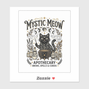 Mystic Meow Cat Witchy Mystic Apothecary Cat Vinta