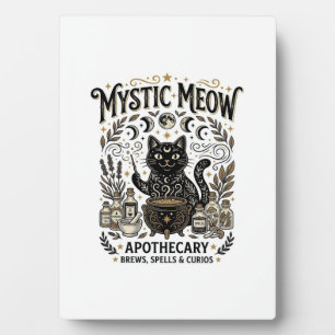 Mystic Meow Cat Witchy Mystic Apothecary Cat Vinta Plaque