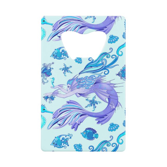 Mystic Mermaid Fairy Purple Creature Ceramic Tile (Front)