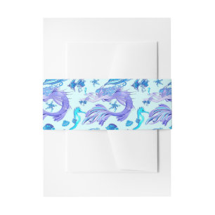 Mystic Mermaid Fairy Purple Creature Ceramic Tile Invitation Belly Band