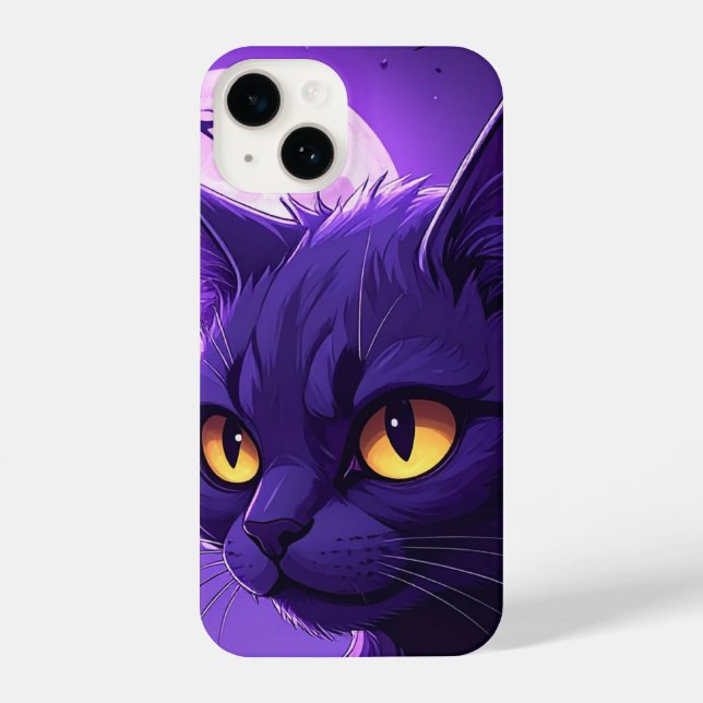 Mystic Midnight Cat iPhone Case (Back)