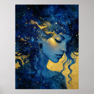 Mystic Moon Goddess Poster