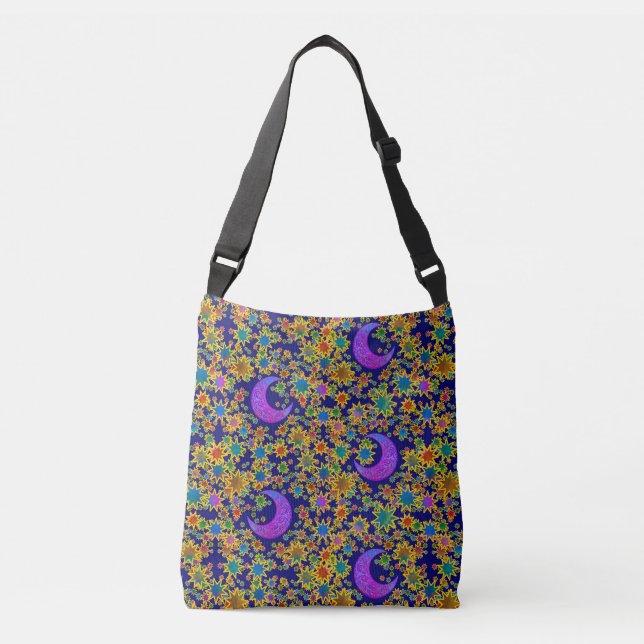 Mystic Moon Night Crossbody Bag (Front)