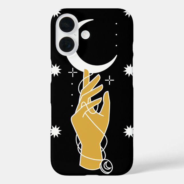Mystic Moon Touch – Celestial Hand & Crescent Moon Case-Mate iPhone Case (Back)