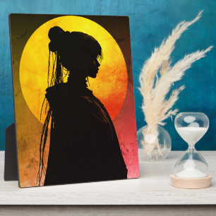 Mystic Moonlight Silhouette – Elegant Anime Plaque