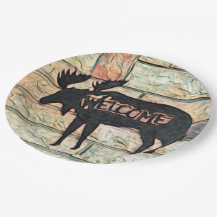 Mystic Moose Paper Plate