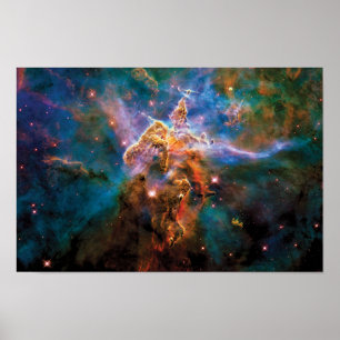 Mystic Mountain Carina Nebula Hubble Space Photo Poster